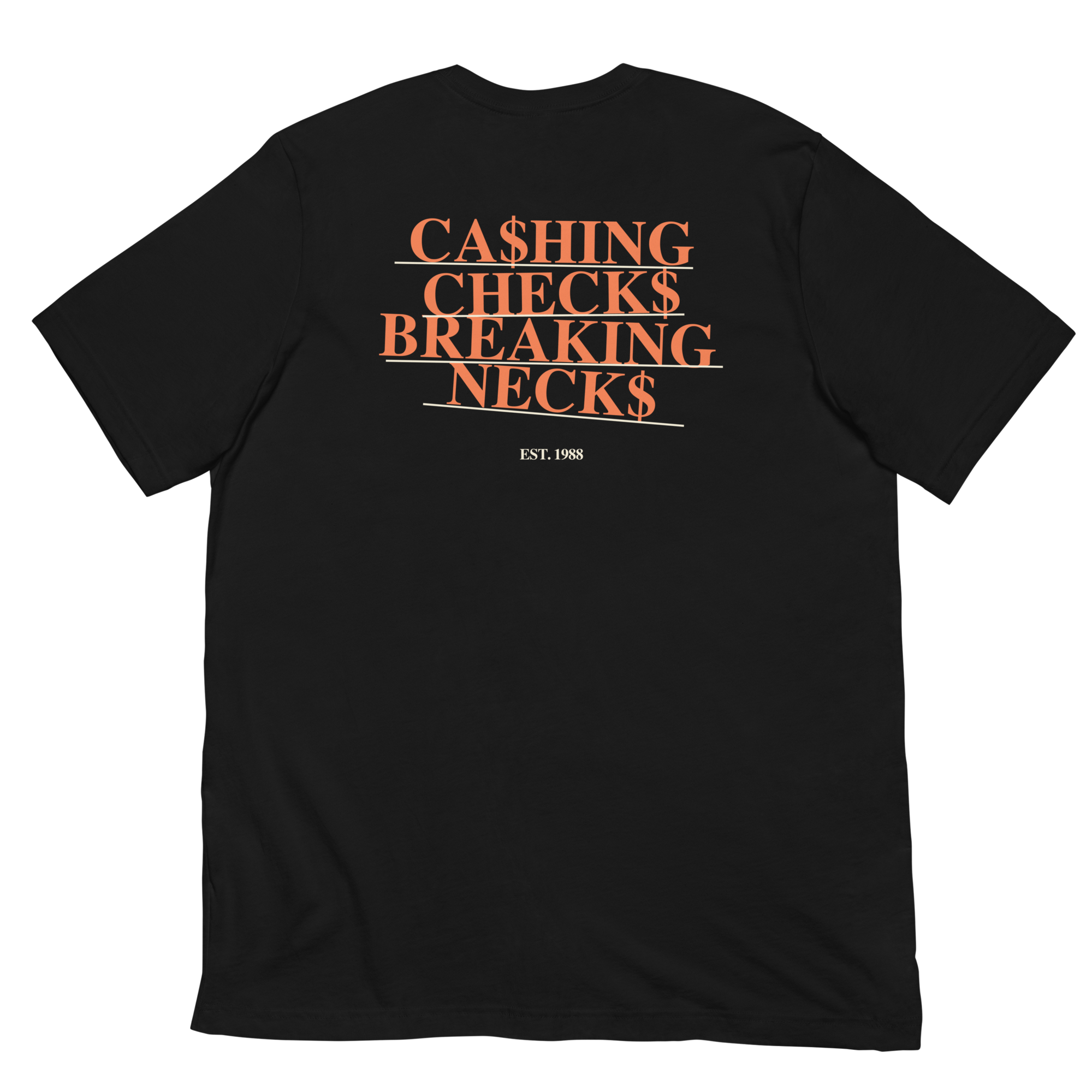 Cashing Checks. Breaking Necks.