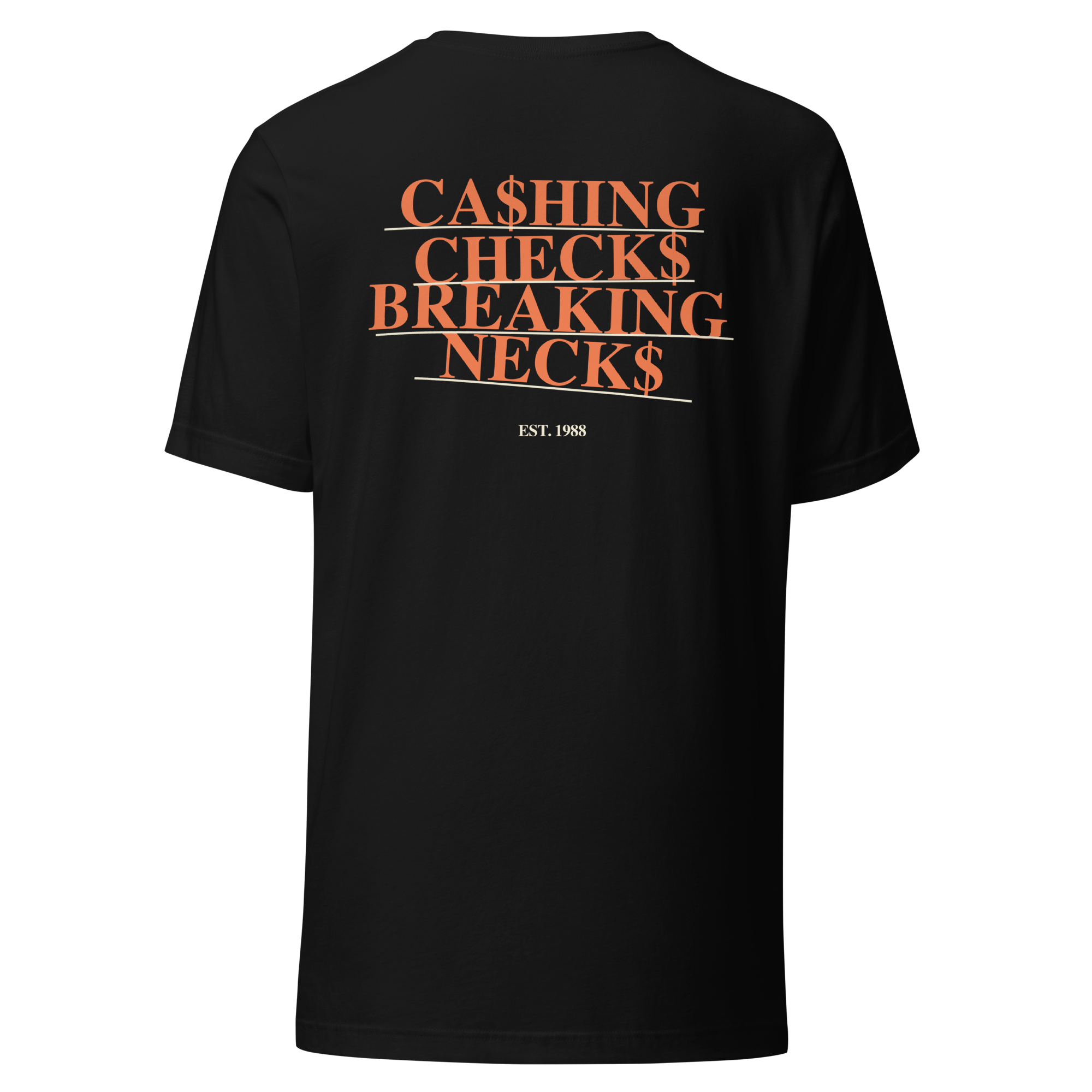 Cashing Checks. Breaking Necks.